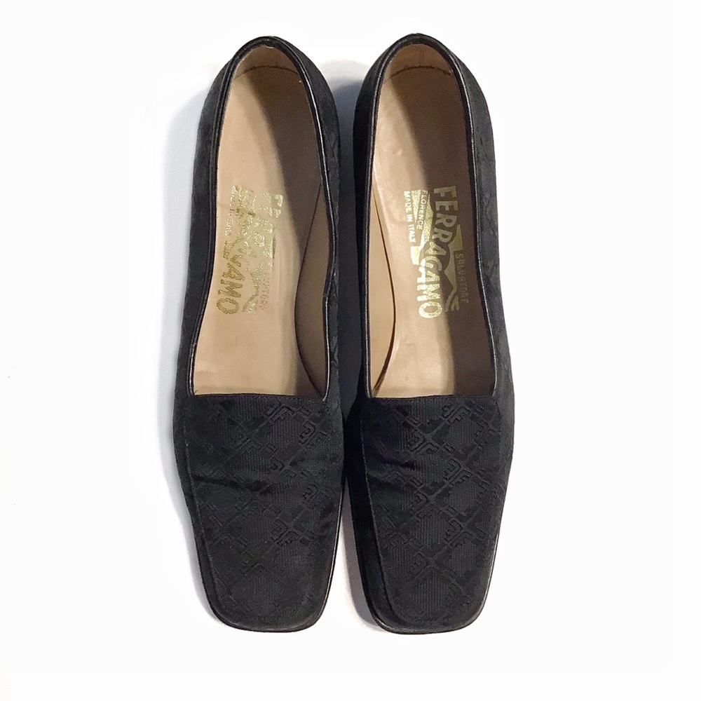Salvatore Farragamo Black Low Heel